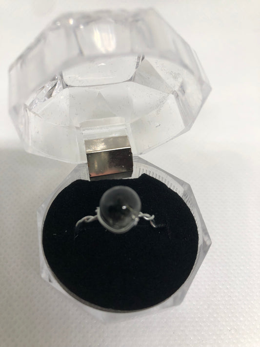 Handcrafted Pinky Ring With Case Black