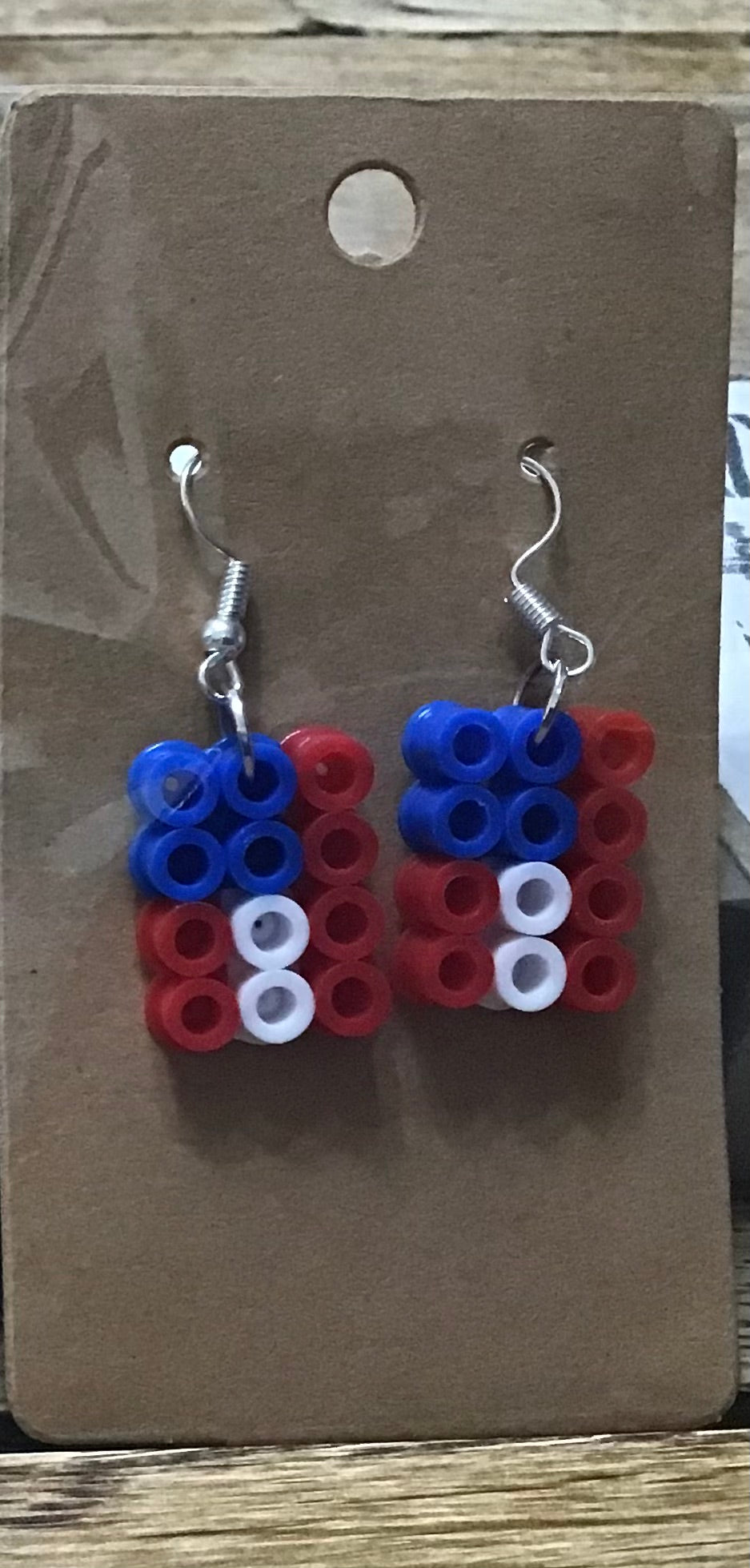 Handcrafted Mini Flag Earrings. USA Pride. Independence Day