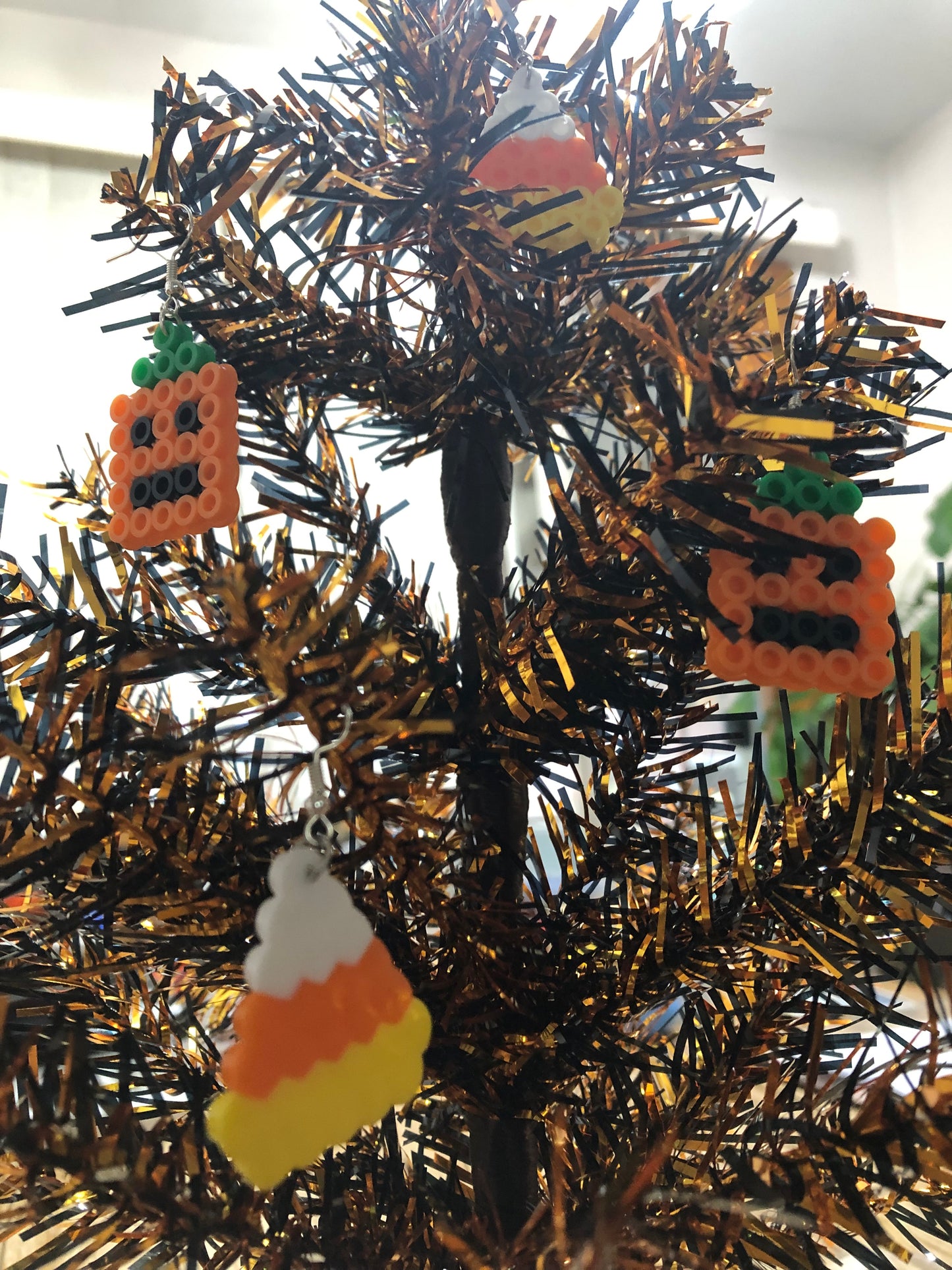 Large Candy Corn Earrings Halloween Candy Corn Ornaments