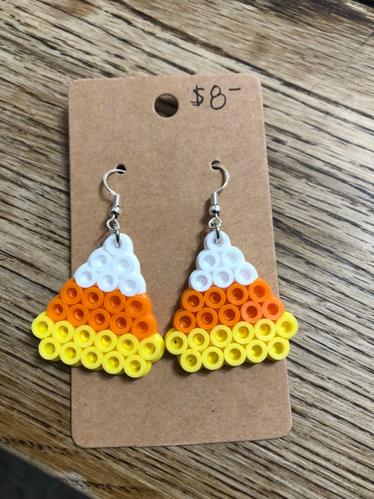 Large Candy Corn Earrings Halloween Candy Corn Ornaments
