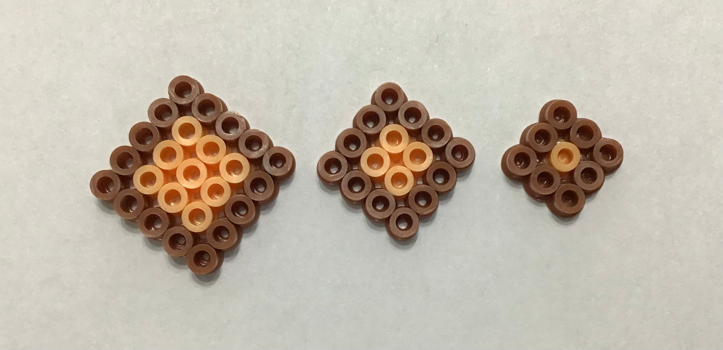 Handcrafted Square Magnet Set of 3 Sizes