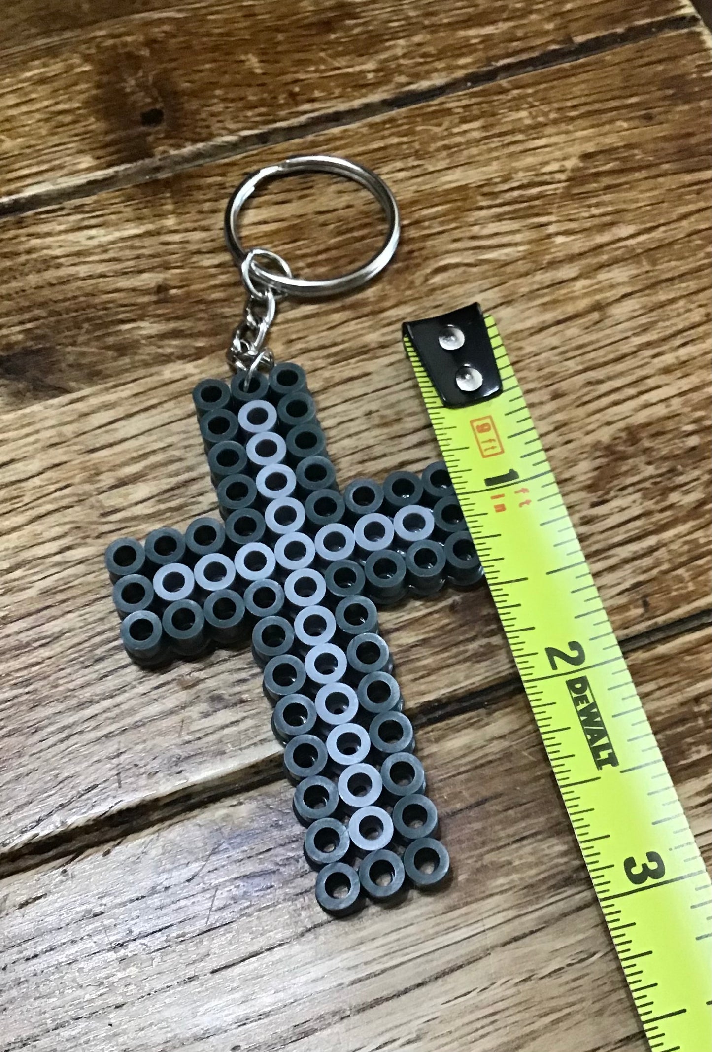 Handcrafted Simple Cross Keychain, Color Options