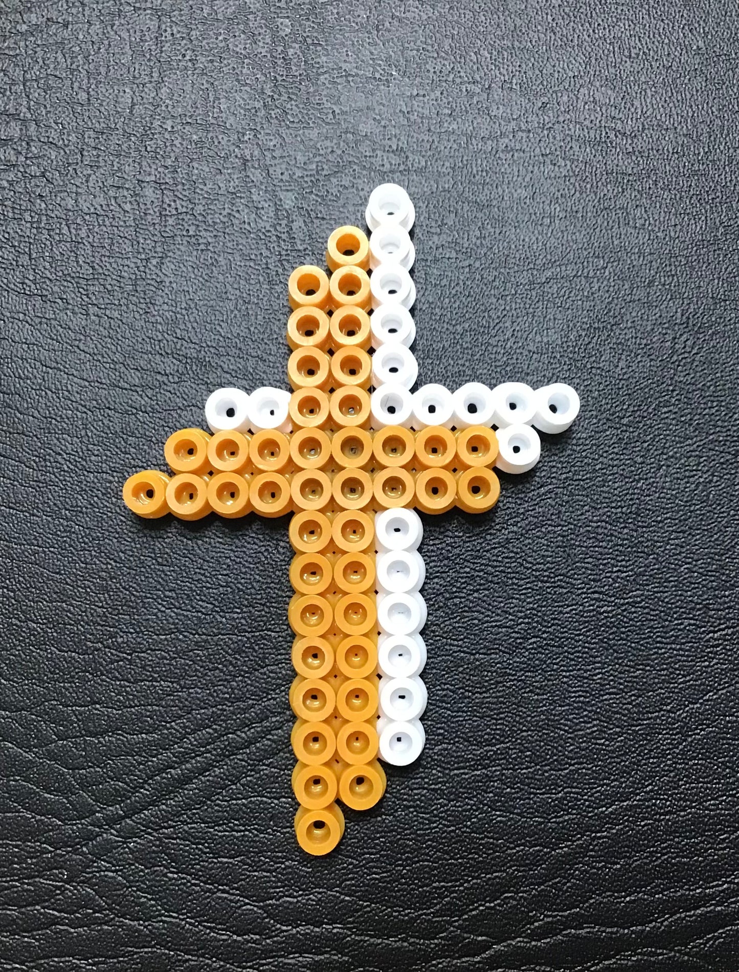Handcrafted Pointed Cross Shaped Magnet, Two-Tone