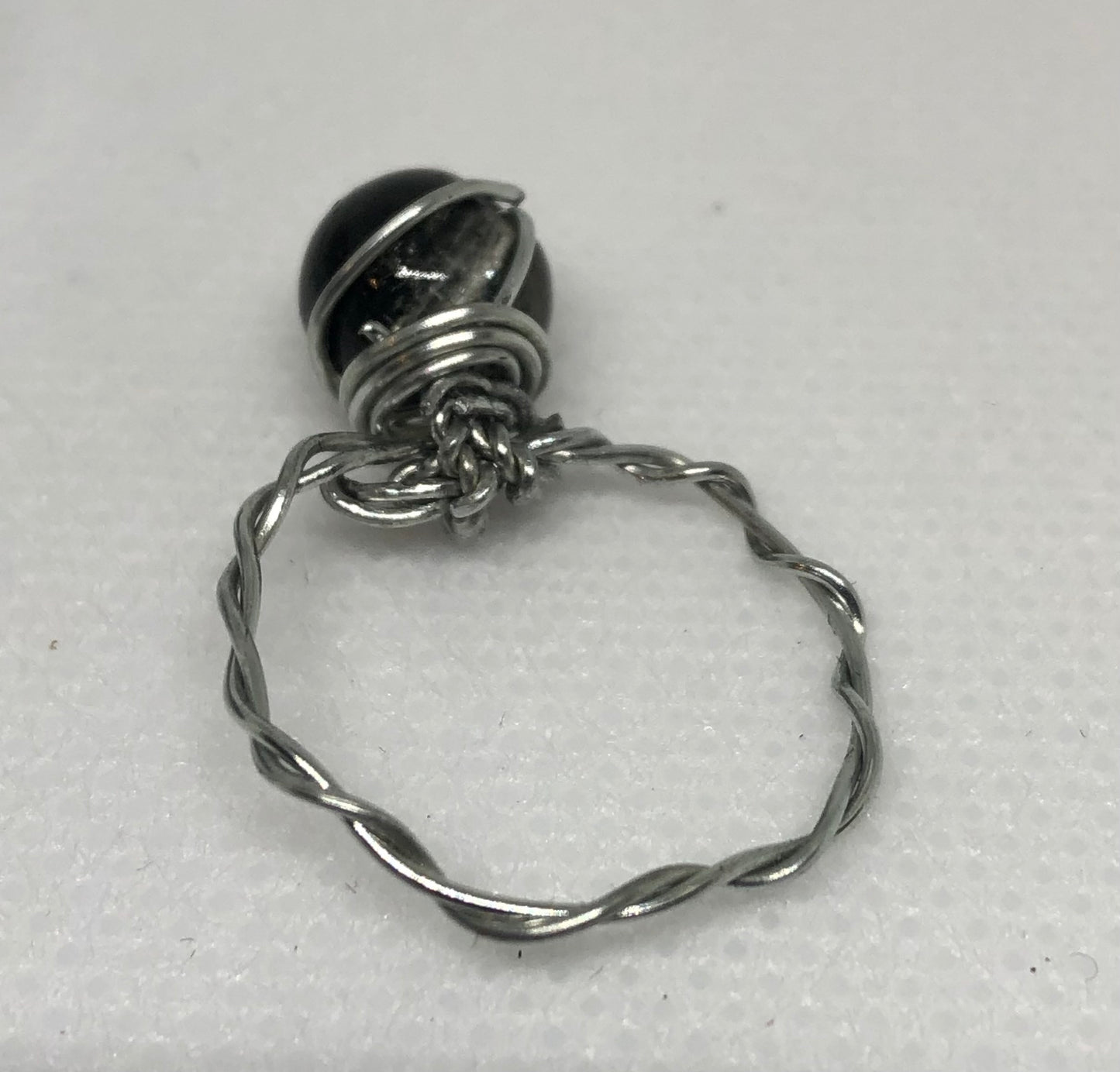 Handcrafted Pinky Ring With Case Black