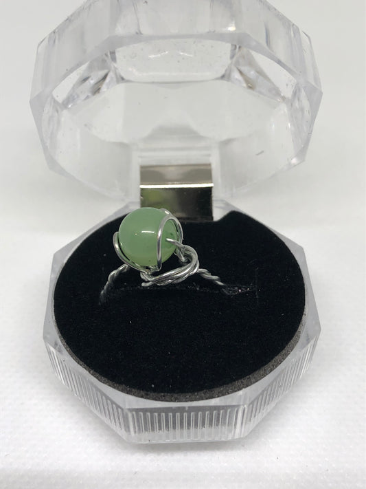 Handcrafted Pinky Ring With Case Green