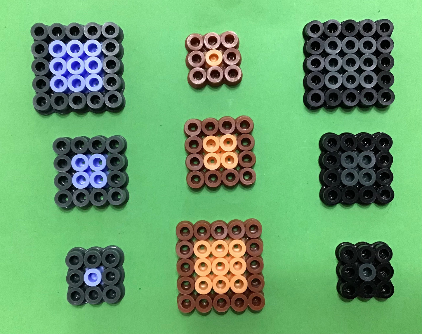 Handcrafted Square Magnet Set of 3 Sizes