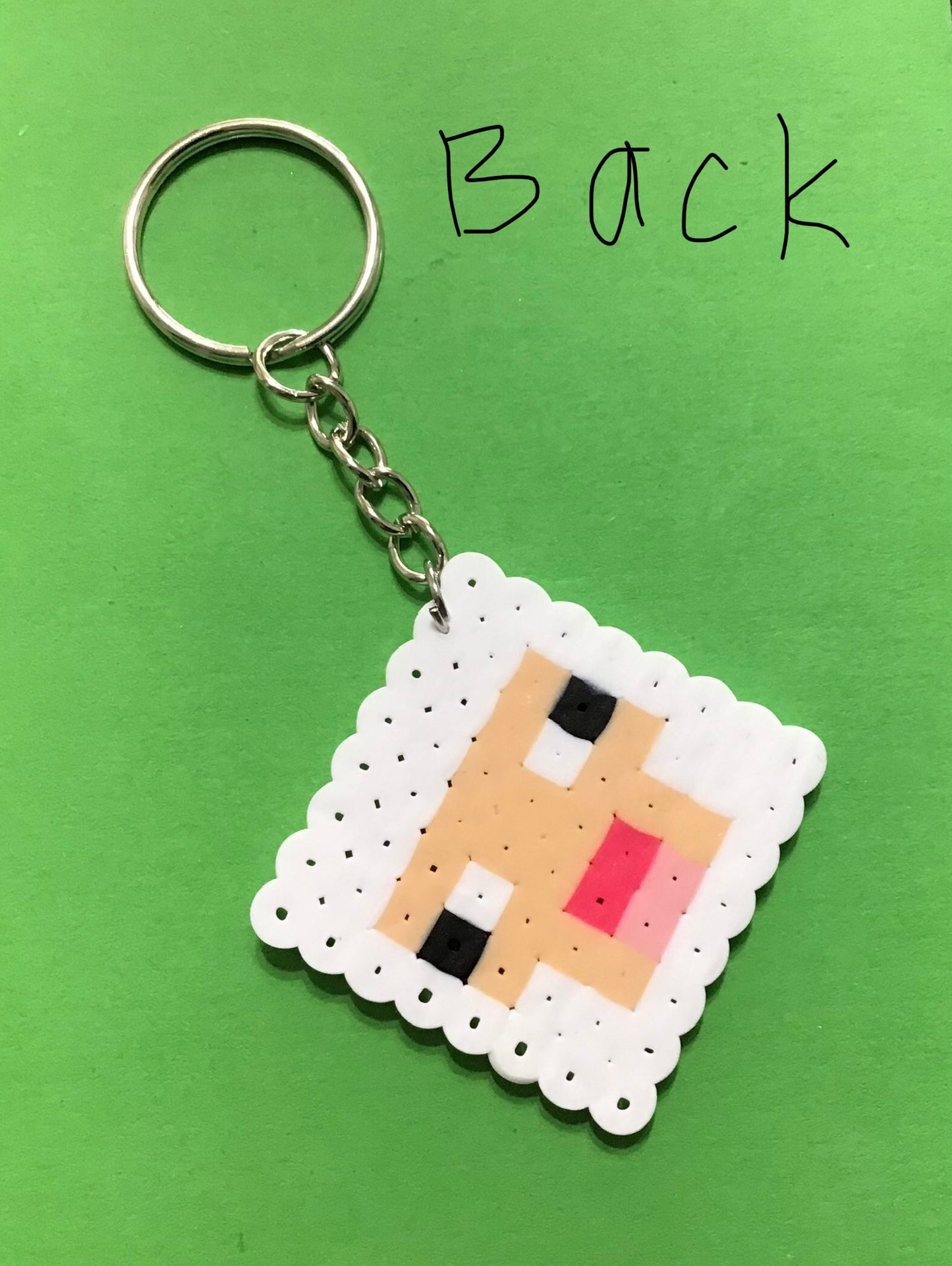 Handcrafted Keychain Minecraft Character Faces