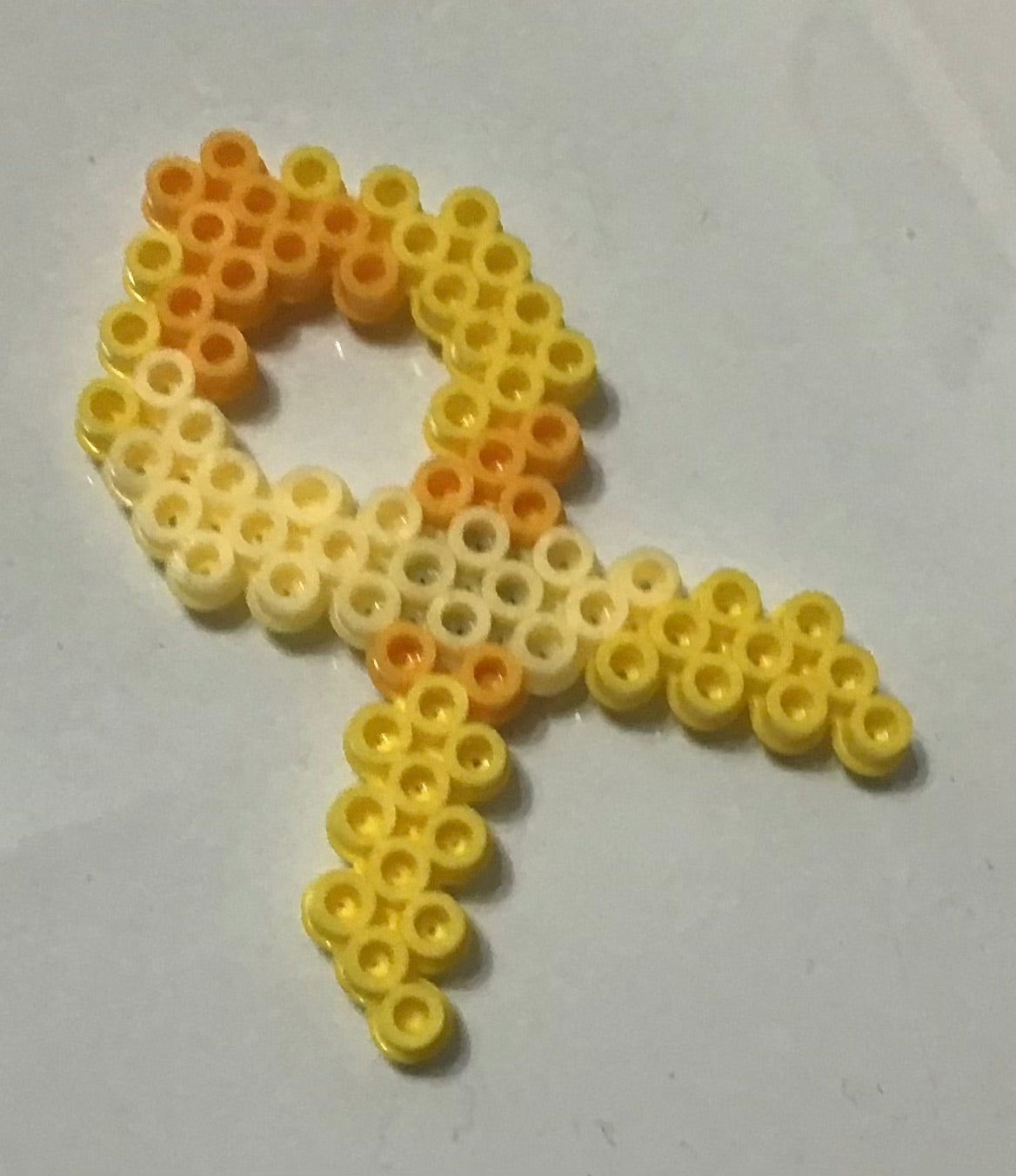 Handcrafted Yellow Awareness Ribbon Magnet; Pediatric Cancer Awareness