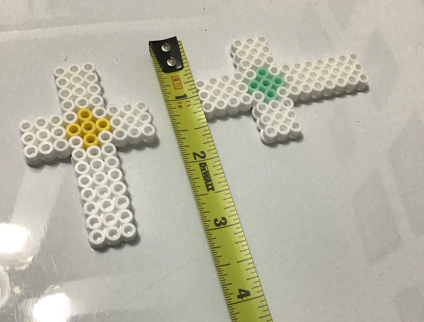 Handcrafted White Cross Shaped Magnet