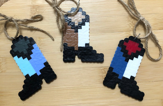 Set of 3 Cowboy Boots Ornaments