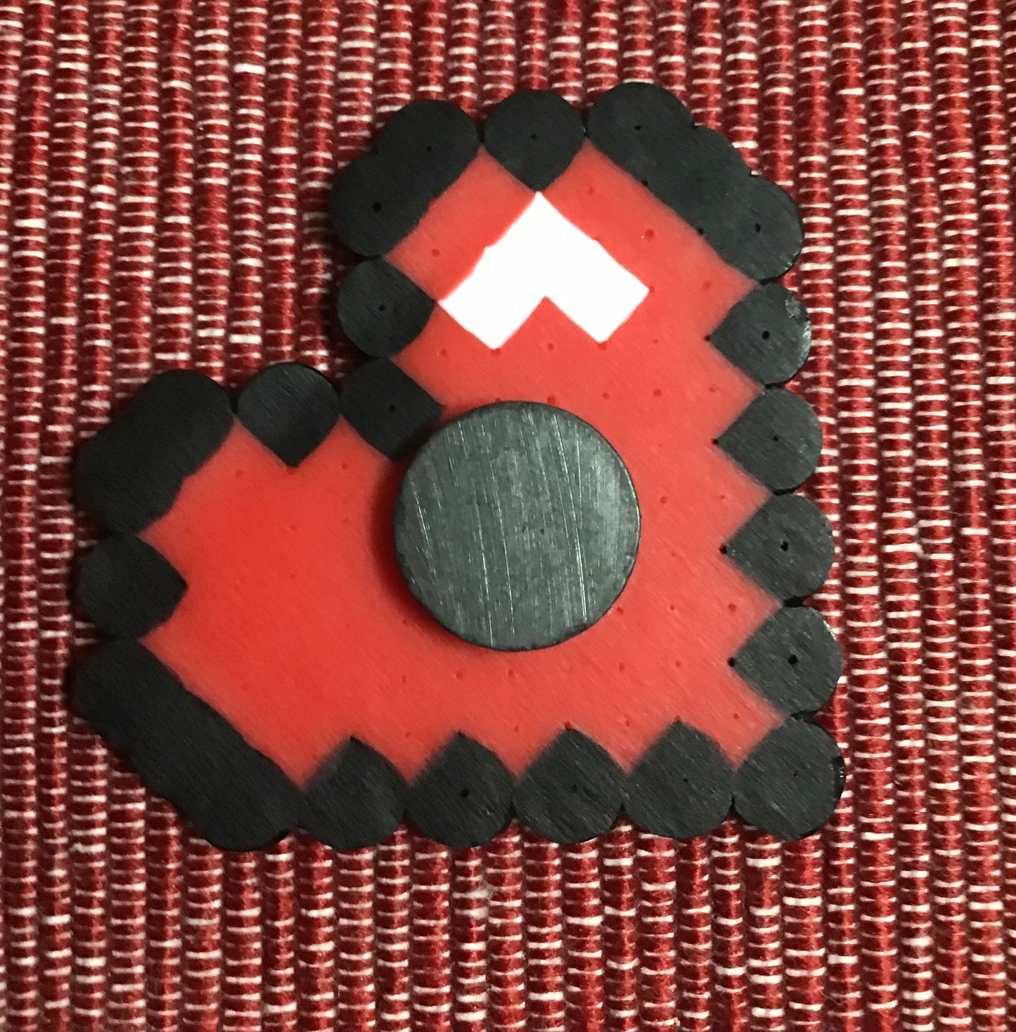 Handcrafted Minecraft Heart Magnet