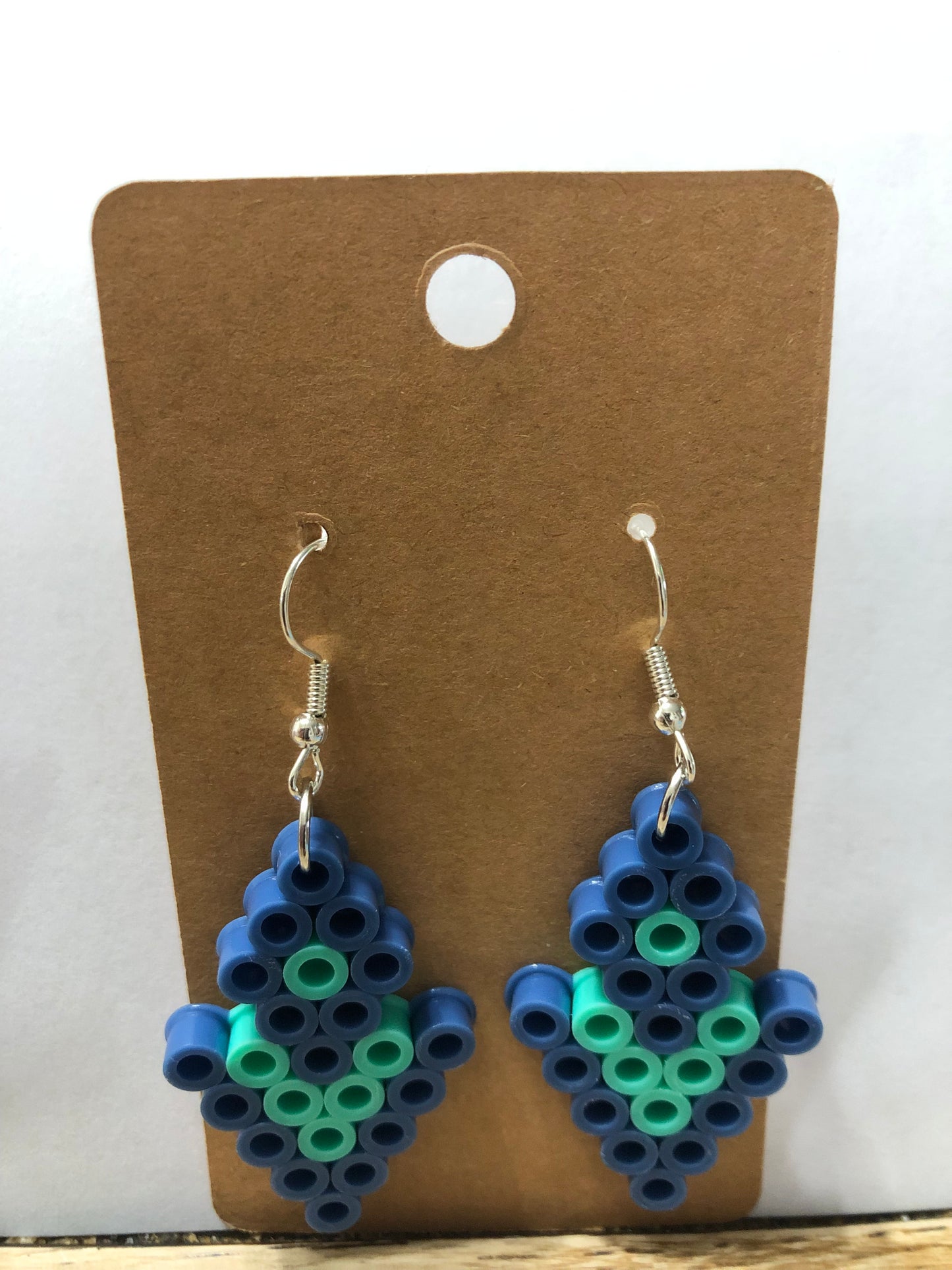 Handcrafted Triangle Diamond Earrings