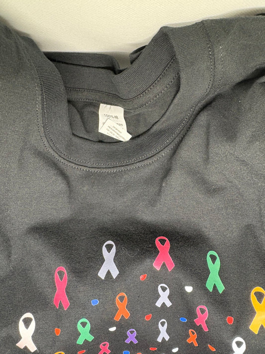 Cancer Sucks in ALL Colors Black Tee Shirt