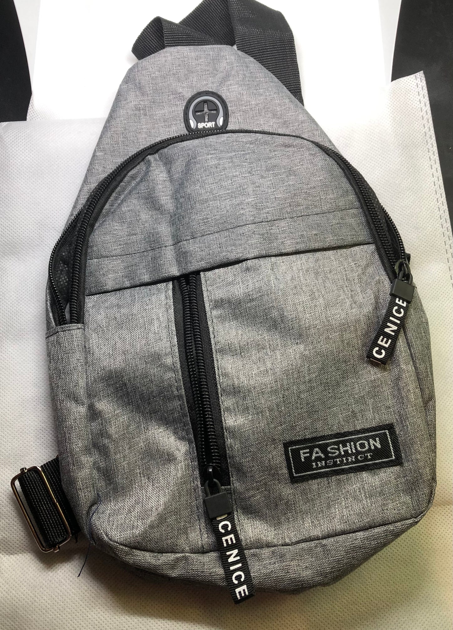 Grey Shoulder Bag Adjustable Strap, Travel Bag, Purse