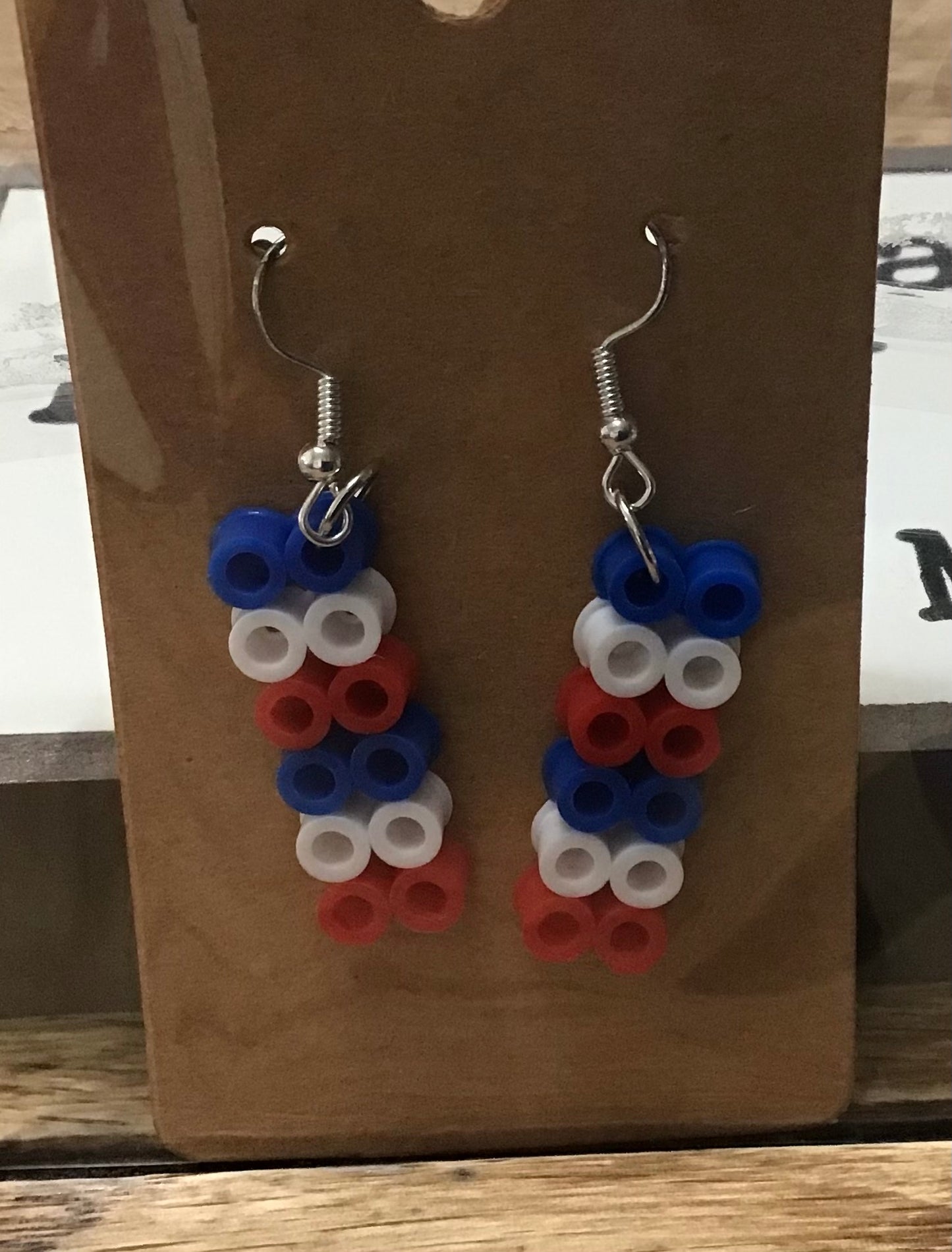 Handcrafted Red, White, & Blue Earrings. Patriotic