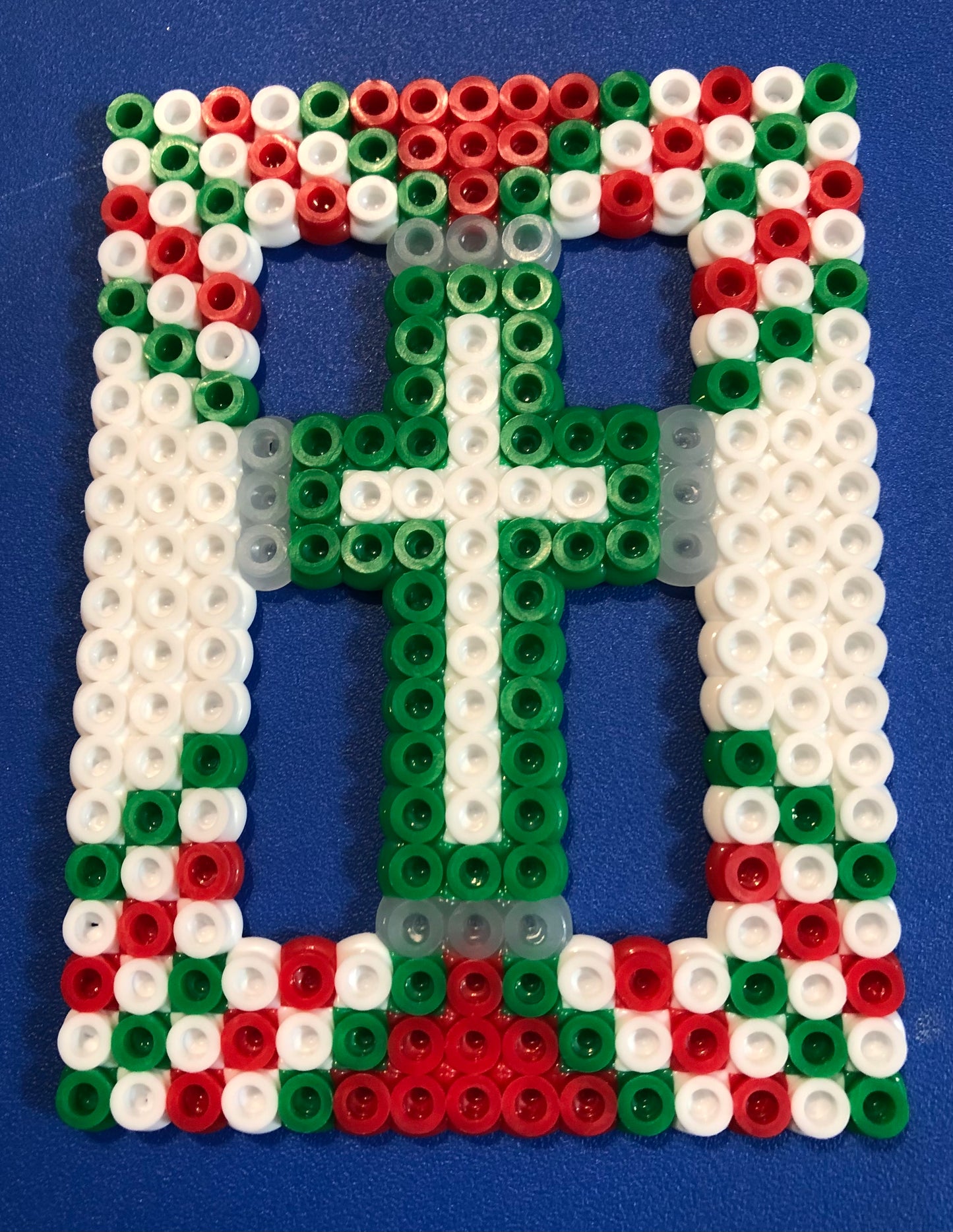 Framed Cross Magnet Christmas Colors