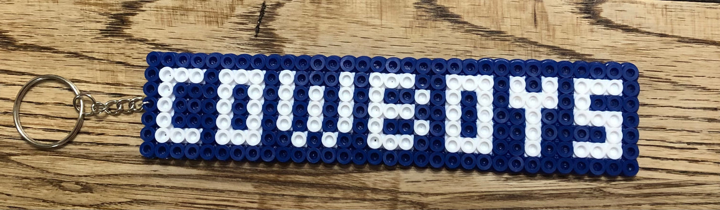 Handcrafted IOWA Hawkeyes Bag Tag Keychain, Customizable, ISU