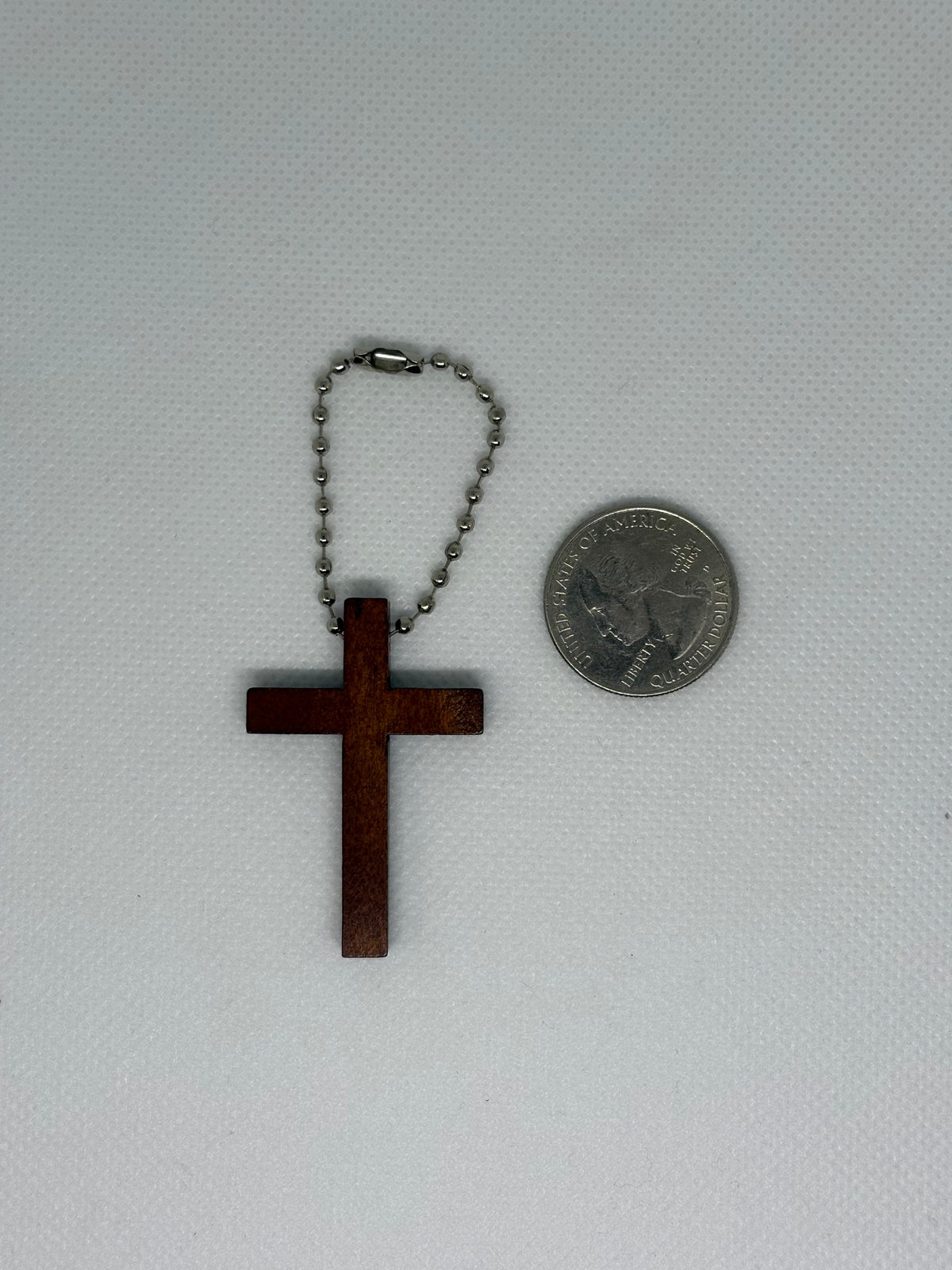 Wooden Cross Keychain Small