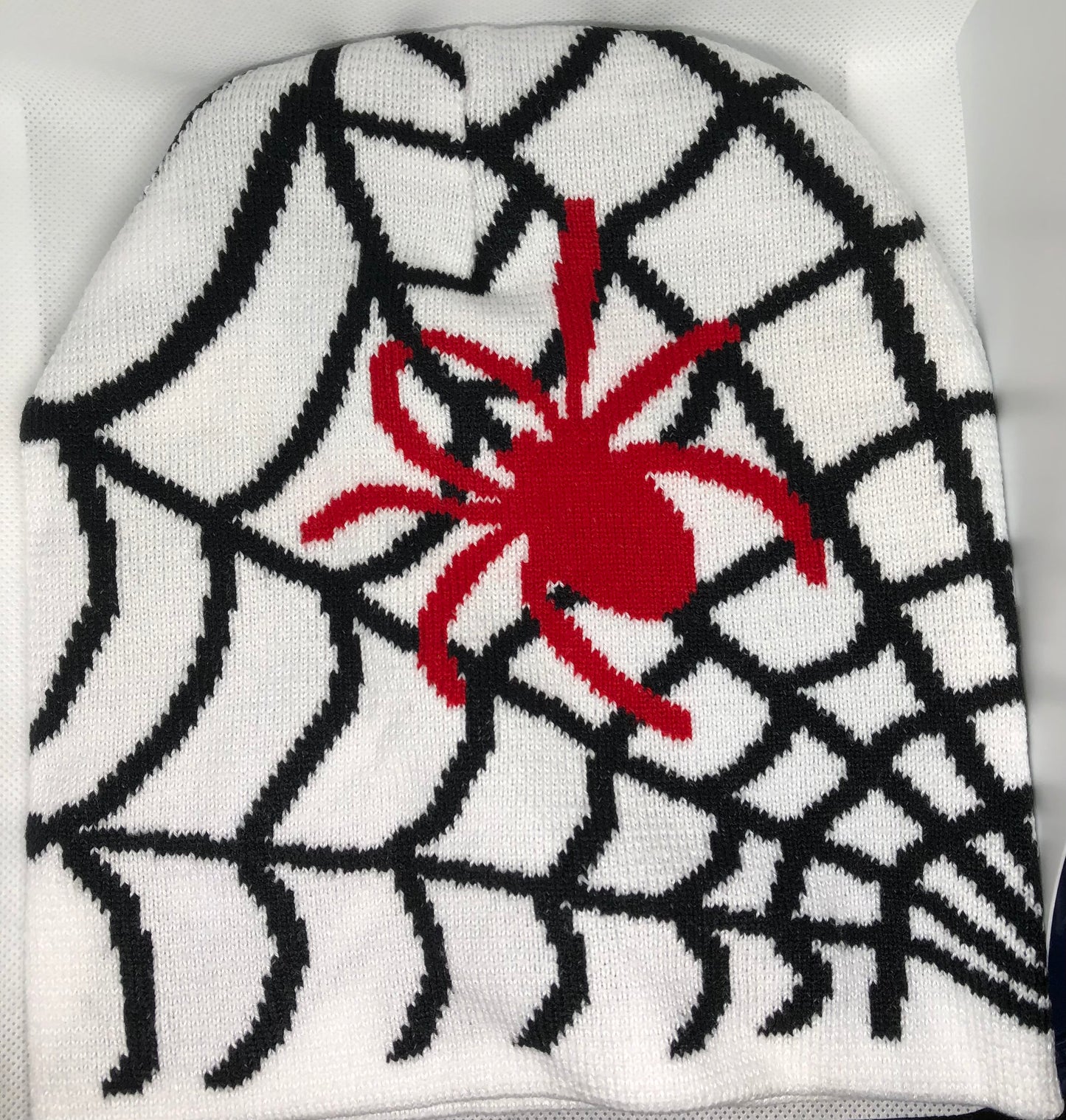 White Spider-Man Beanie Hat One Size