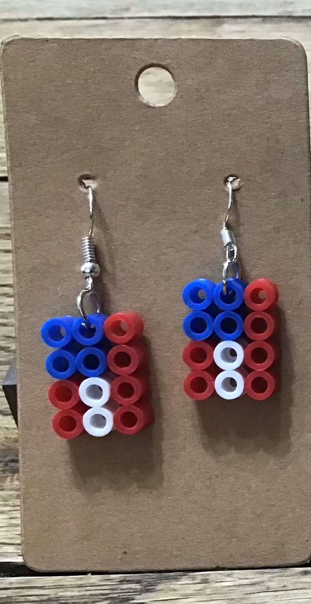 Handcrafted Mini Flag Earrings. USA Pride. Independence Day