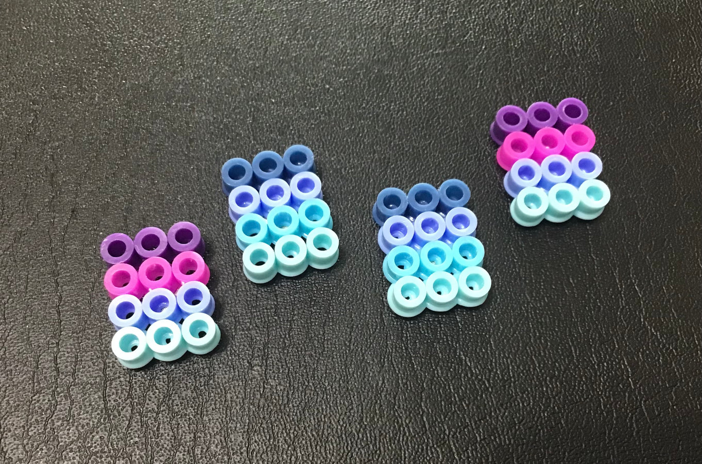 Handcrafted Mini Striped Rectangle Magnets set of 4