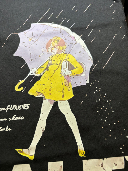 Salty tee black with yellow Size Large
