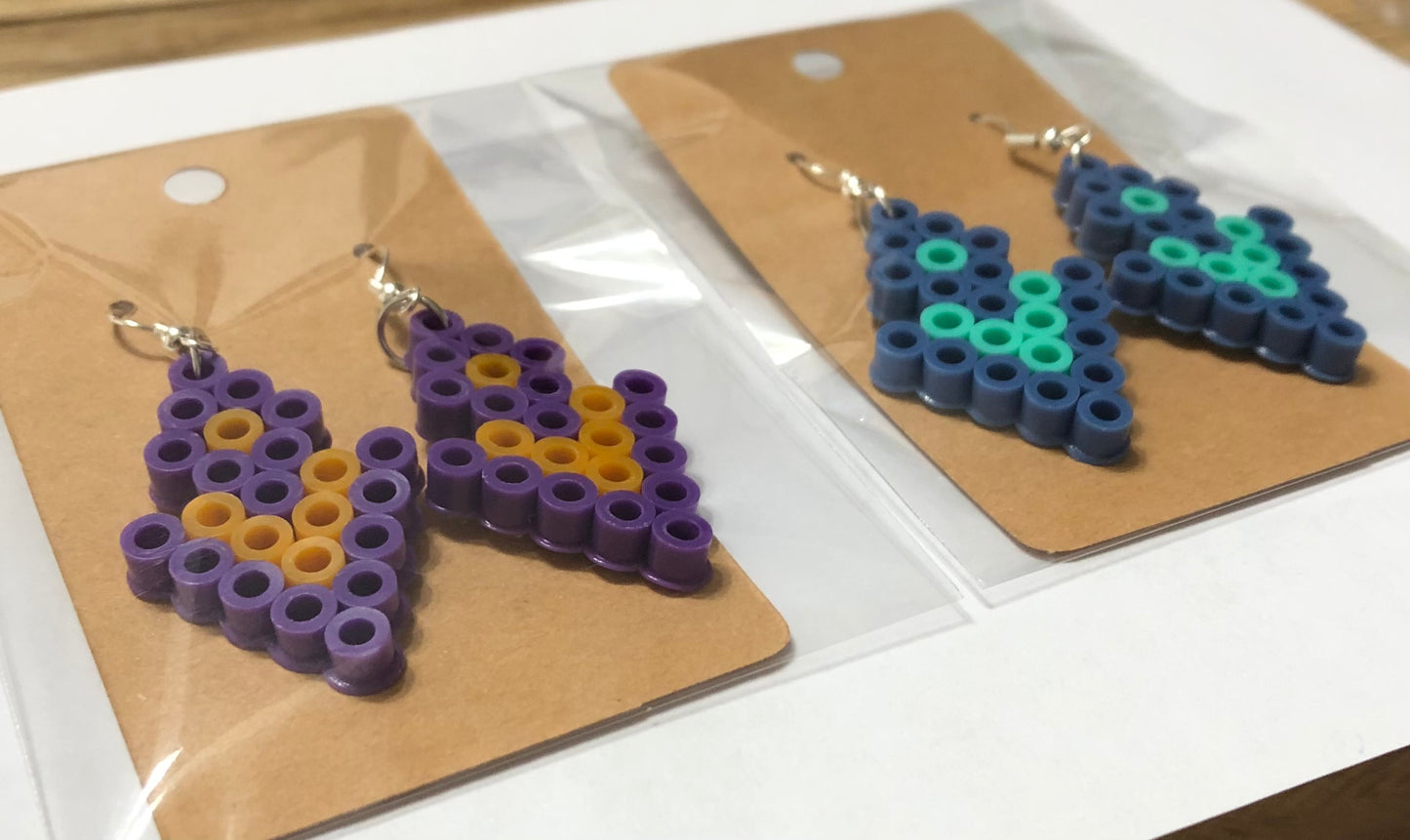 Handcrafted Triangle Diamond Earrings