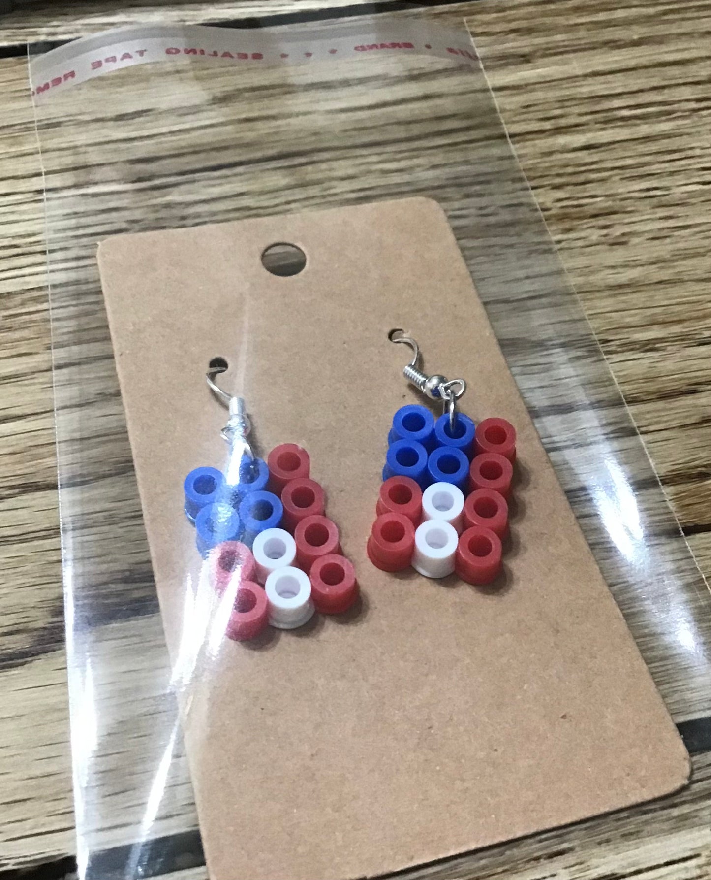 Handcrafted Mini Flag Earrings. USA Pride. Independence Day