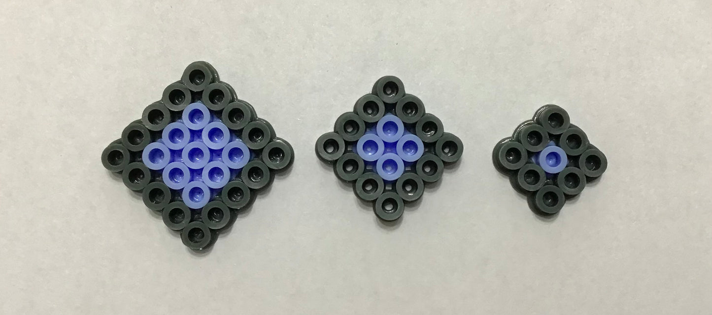 Handcrafted Square Magnet Set of 3 Sizes