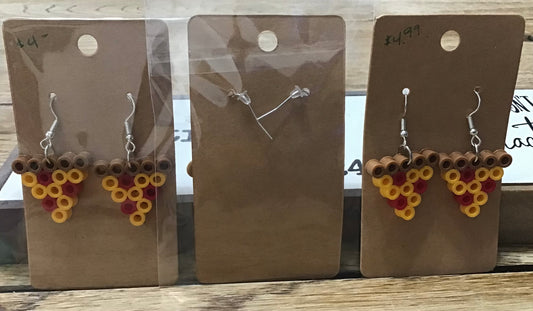Handcrafted Pizza Slice Earrings Women's Girl's Jewelry