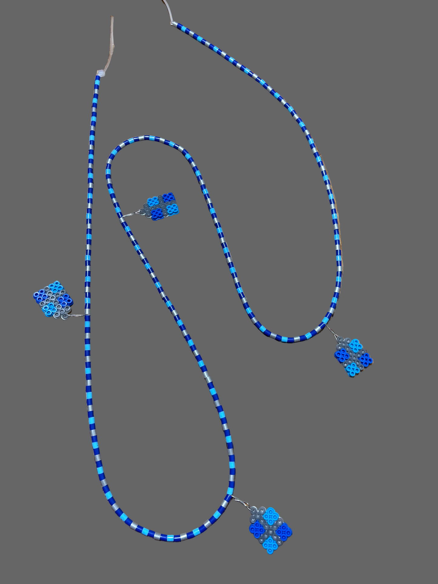 Handcrafted Christmas Garland Blue theme presents 62”