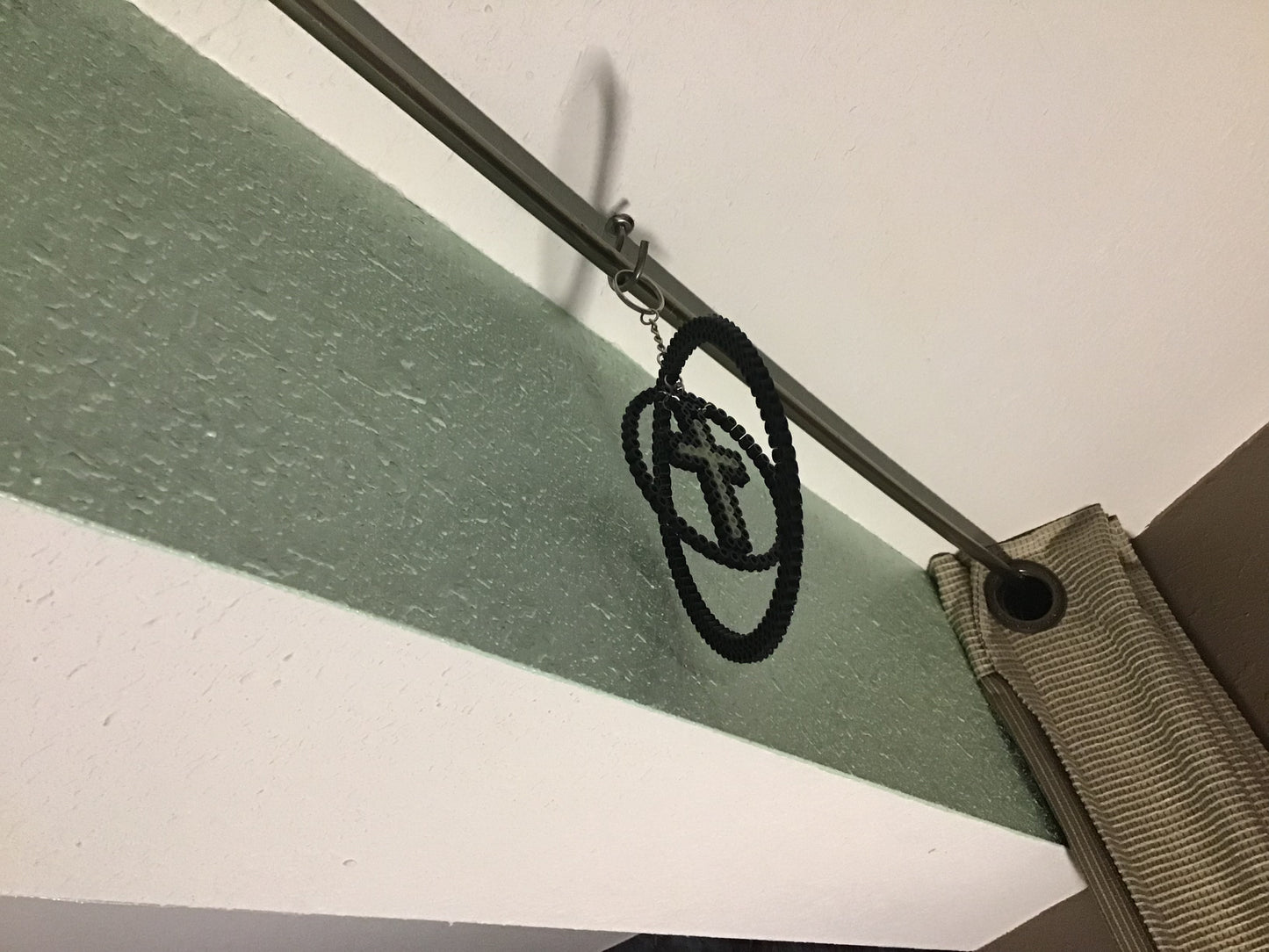 Handcrafted Cross Ornament, Hanging Decoration, Spins/Twirls