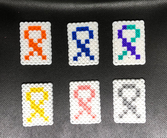Small magnet awareness ribbon handcrafted #cancerawareness