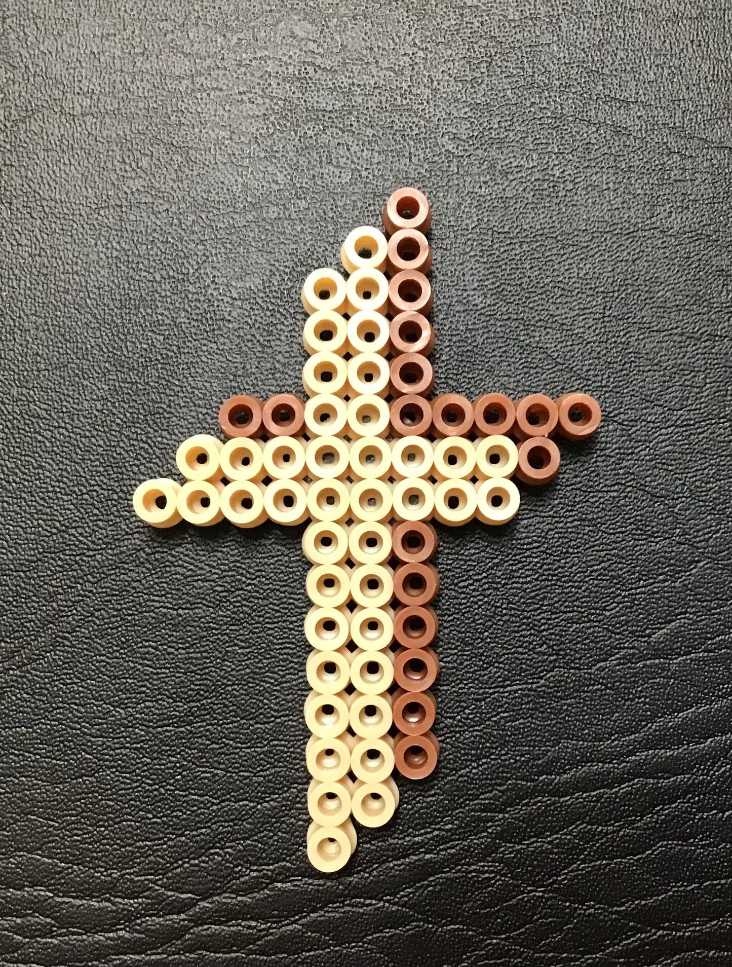 Handcrafted Pointed Cross Shaped Magnet, Two-Tone